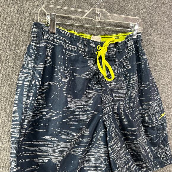 Speedo Swim Trunks Mens XL Blue Floral Hawaiian Print Comfort Drawstring - Picture 3 of 10